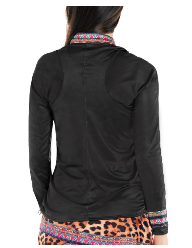 Lucky in Love Leopard GT74 woman long sleeves Polo shirt