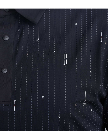 PXG Athletic Fit Golf Icons Pin Stripe men golf polo shirt