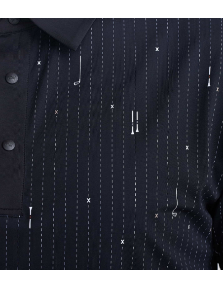 PXG Athletic Fit Golf Icons Pin Stripe men golf polo shirt