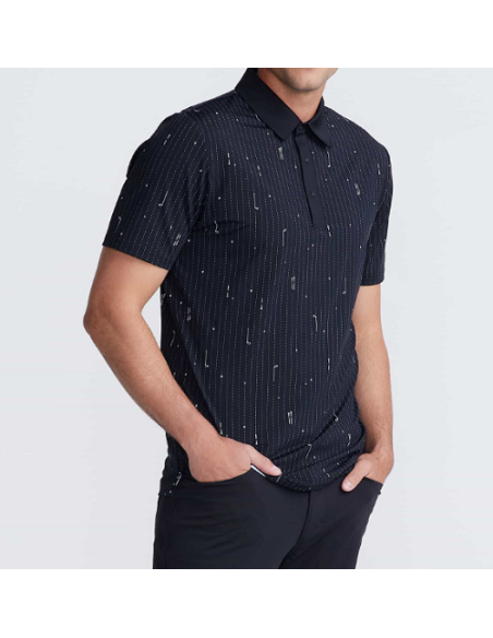 PXG Athletic Fit Golf Icons Pin Stripe men golf polo shirt
