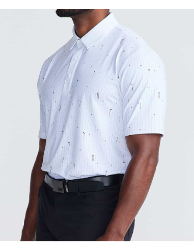 Polo golf hombre PXG Athletic Fit Golf Icons Pin Stripe