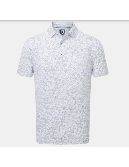 Footjoy Scottish Town Print 31936 men golf polo shirt