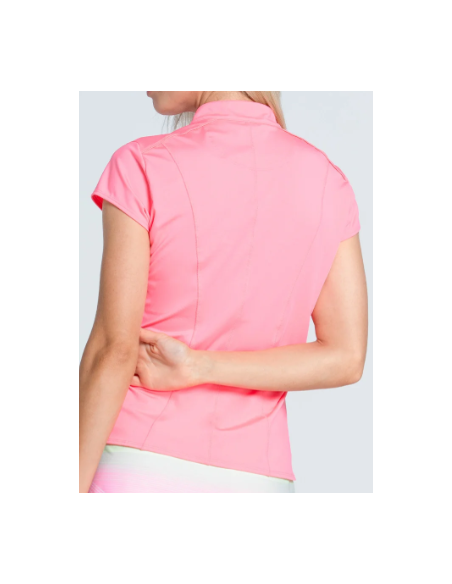 Lucky in Love Swing Zip Short Sleeve women golf Polo shirt