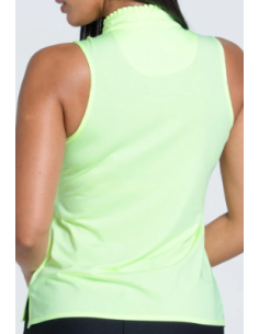 Lucky in Love Pleated Placket Sleeveless women golf Polo shirt 2