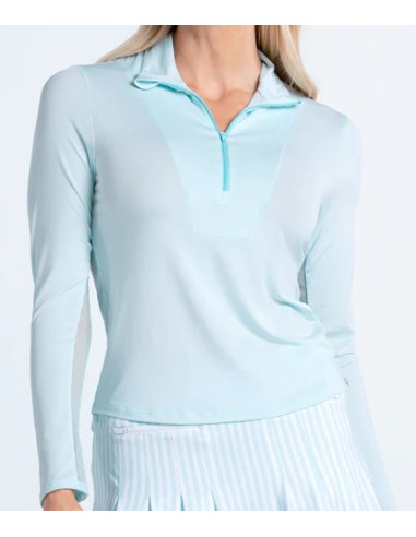 Lucky In Love Free Play Zip Long Sleeve women golf Sweatshirt