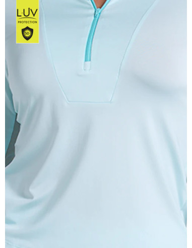 Lucky In Love Free Play Zip Long Sleeve women golf Sweatshirt