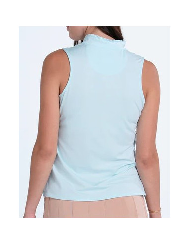 Polo golf mujer Lucky In Love Pleated Placket Sleeveless