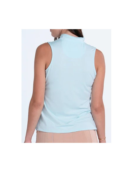 Polo golf mujer Lucky In Love Pleated Placket Sleeveless