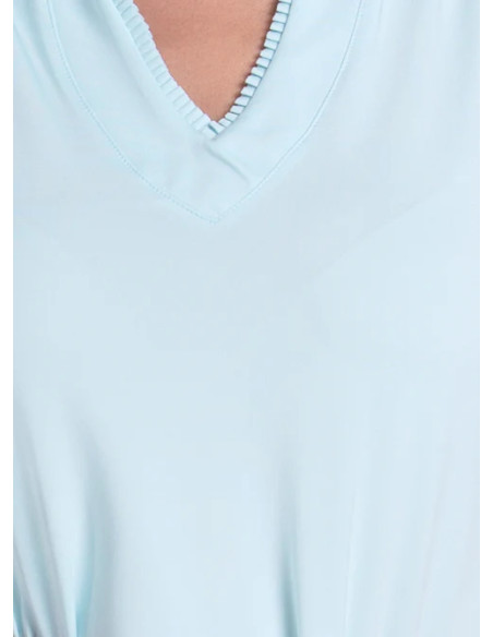 Polo golf mujer Lucky In Love Pleated Placket Sleeveless