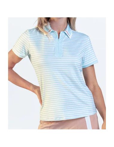 Polo golf mujer Lucky In love Riviera Stripe Short Sleeve