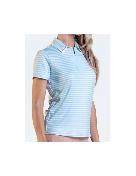 Polo golf mujer Lucky In love Riviera Stripe Short Sleeve