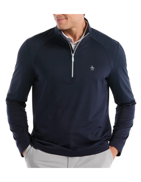 Penguin Mixed Media 1/4 Zip men golf Sweatshirt OGKSG049