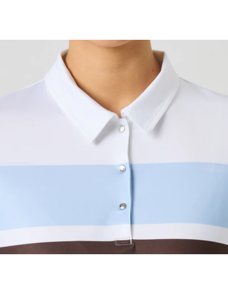Daily Sports women golf Cropped Striped 1/2S Polo shirt 1000912